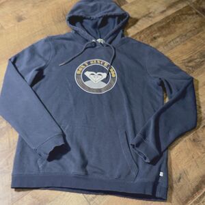 Vintage Roxy Quiksilver Faded Surfing Hoody Med Navy Blue